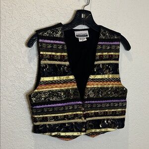 Vintage Contempo Casuals Women's Multicolor Vest
